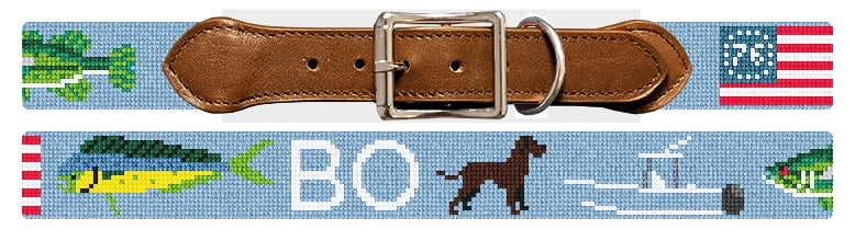 Custom Needlepoint Dog Collar