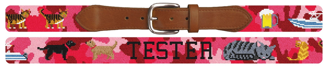 Custom Needlepoint Belt