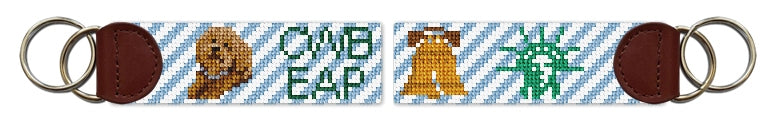 Custom Needlepoint Key Fob