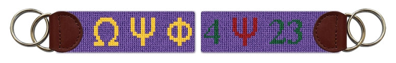 Custom Needlepoint Key Fob