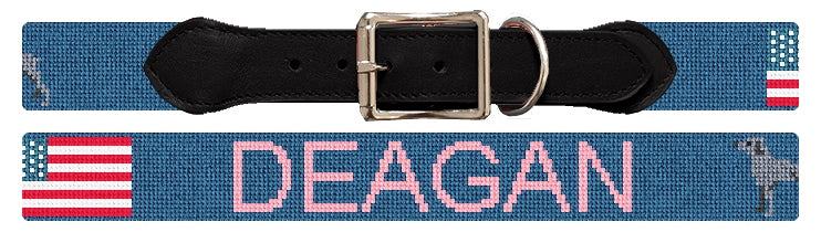 Custom Needlepoint Dog Collar