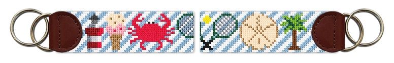 Custom Needlepoint Key Fob