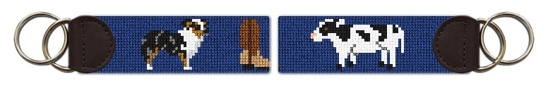 Custom Needlepoint Key Fob