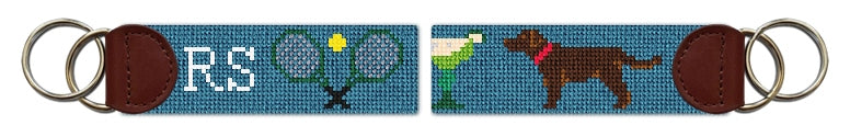 Custom Needlepoint Key Fob