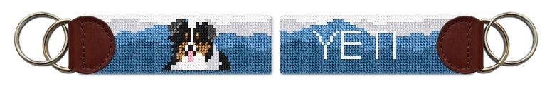 Custom Needlepoint Key Fob