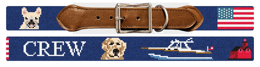 Custom Needlepoint Dog Collar