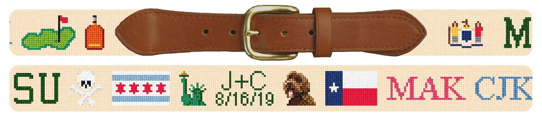 Custom Needlepoint Belt