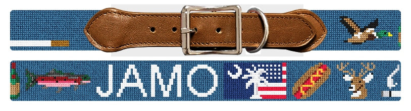 Custom Needlepoint Dog Collar