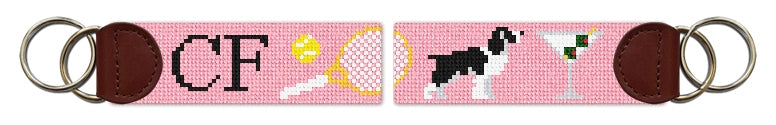 Custom Needlepoint Key Fob