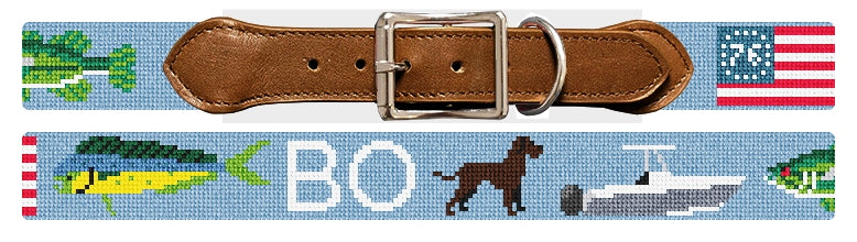 Custom Needlepoint Dog Collar