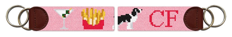 Custom Needlepoint Key Fob