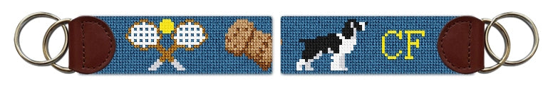 Custom Needlepoint Key Fob