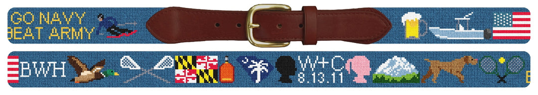 Custom Needlepoint Belt