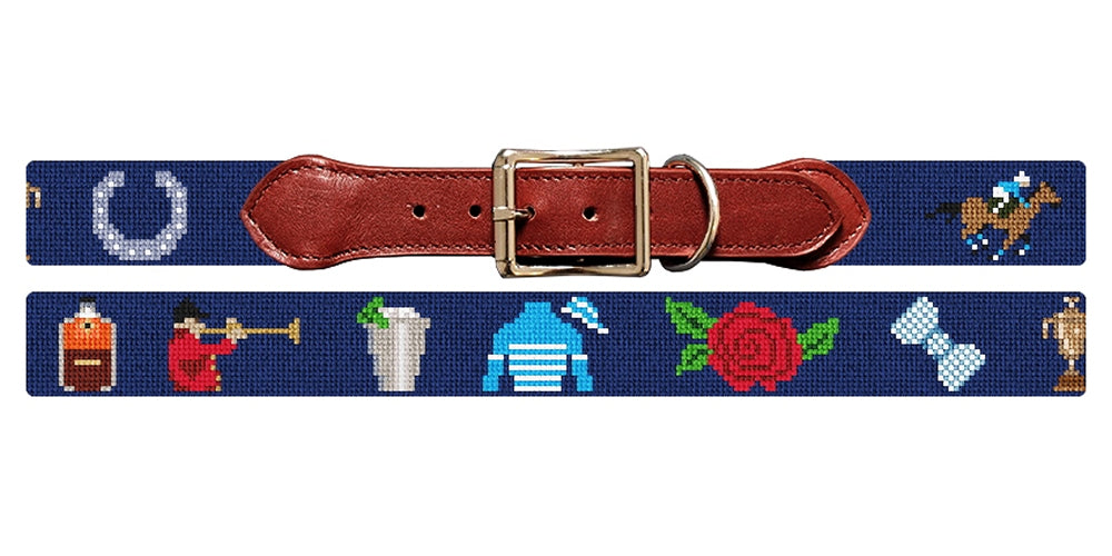 Derby Icons Needlepoint Dog Collar
