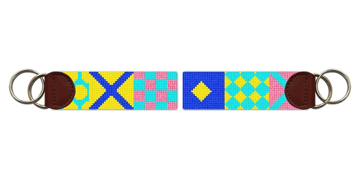 Derby Silks Needlepoint Key Fob