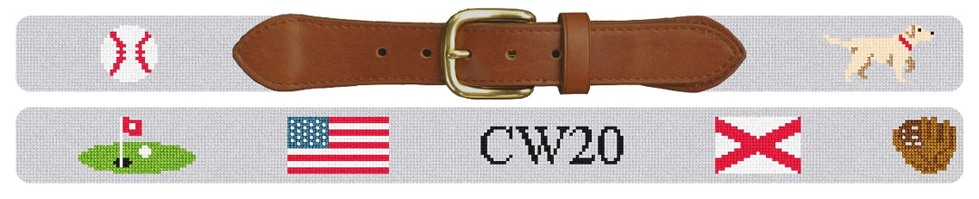 Custom Needlepoint Belt