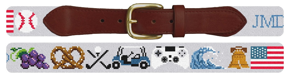 Custom Needlepoint Belt