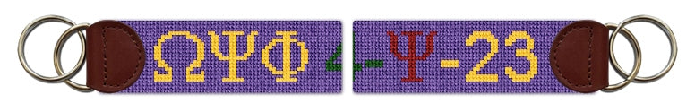 Custom Needlepoint Key Fob