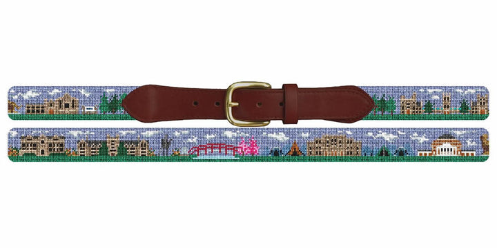 Durham North Carolina Landscape Needlepoint Belt