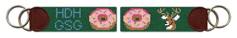 Custom Needlepoint Key Fob