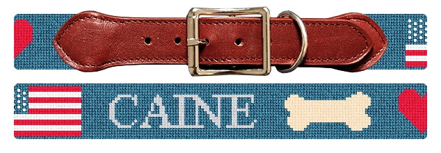 Custom Needlepoint Dog Collar