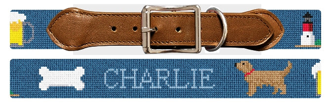 Custom Needlepoint Dog Collar
