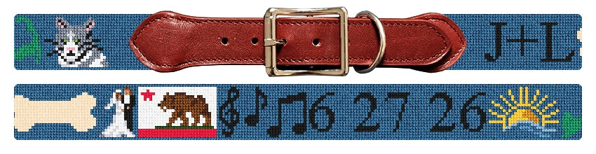 Custom Needlepoint Dog Collar