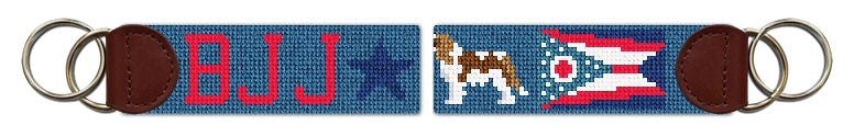 Custom Needlepoint Key Fob