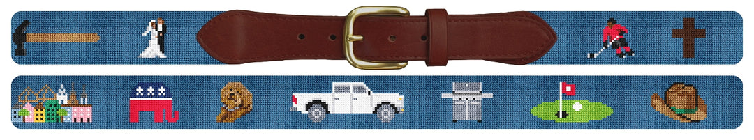 Custom Needlepoint Belt