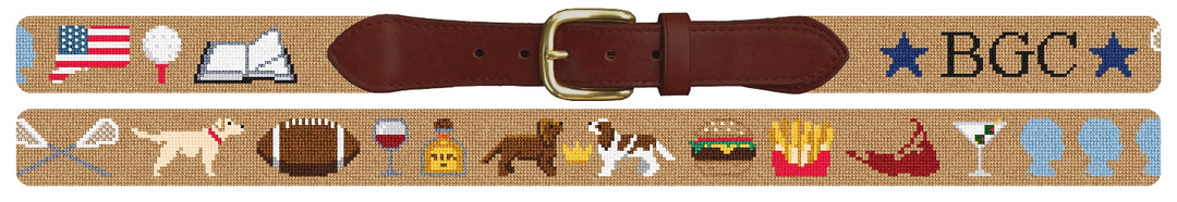 Custom Needlepoint Belt