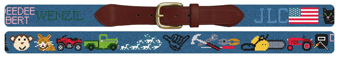Custom Needlepoint Belt