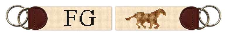 Custom Needlepoint Key Fob