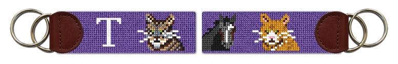 Custom Needlepoint Key Fob