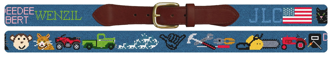 Custom Needlepoint Belt