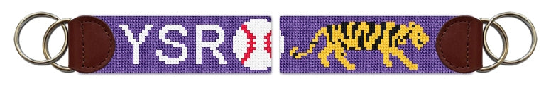 Custom Needlepoint Key Fob