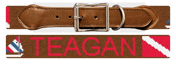 Custom Needlepoint Dog Collar