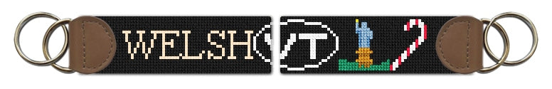 Custom Needlepoint Key Fob