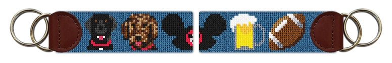 Custom Needlepoint Key Fob