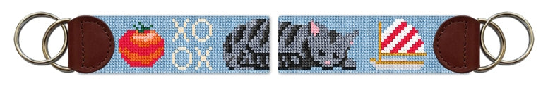 Custom Needlepoint Key Fob