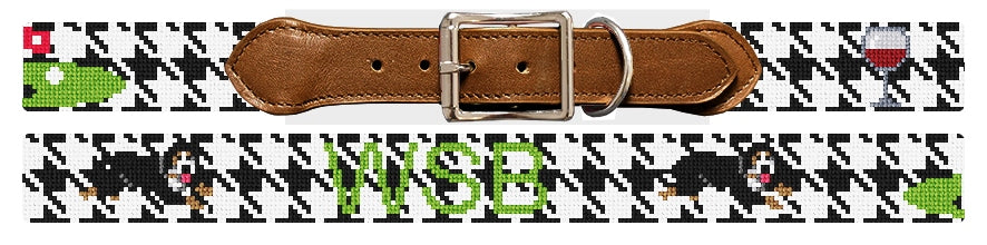 Custom Needlepoint Dog Collar