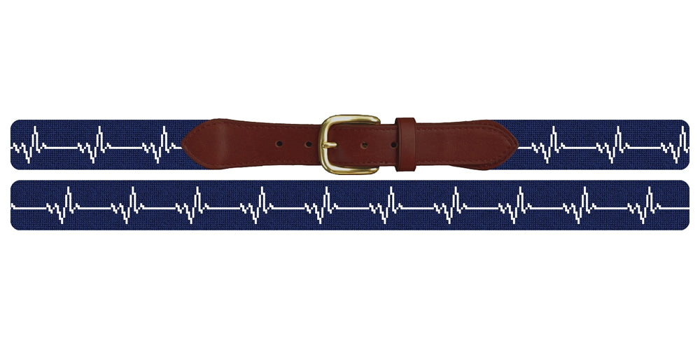 EKG Needlepoint Belt