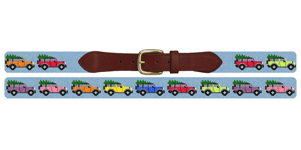 Evergreen Express Needlepoint Belt