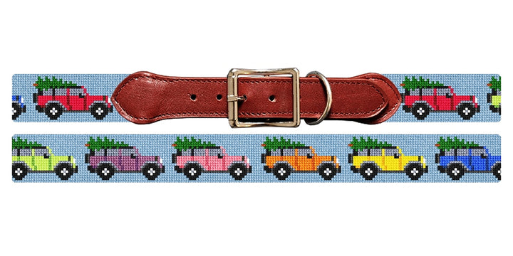 Evergreen Express Needlepoint Dog Collar