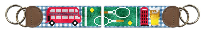 Custom Needlepoint Key Fob