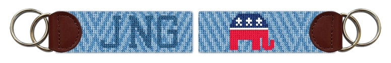 Custom Needlepoint Key Fob