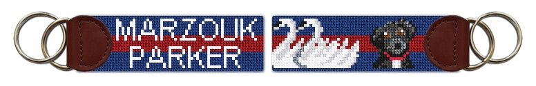 Custom Needlepoint Key Fob