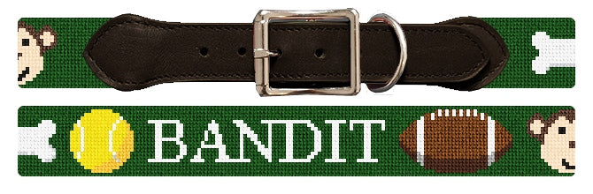Custom Needlepoint Dog Collar