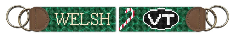 Custom Needlepoint Key Fob