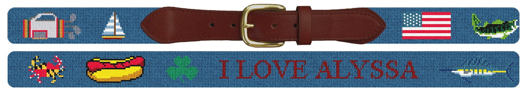 Custom Needlepoint Belt