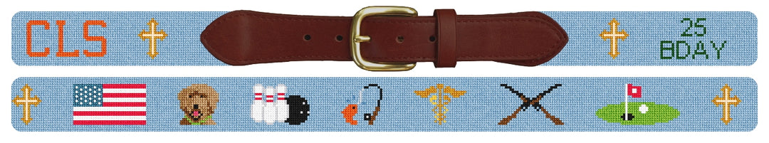 Custom Needlepoint Belt